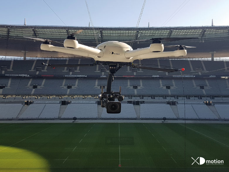 Tethered drone AR stadium